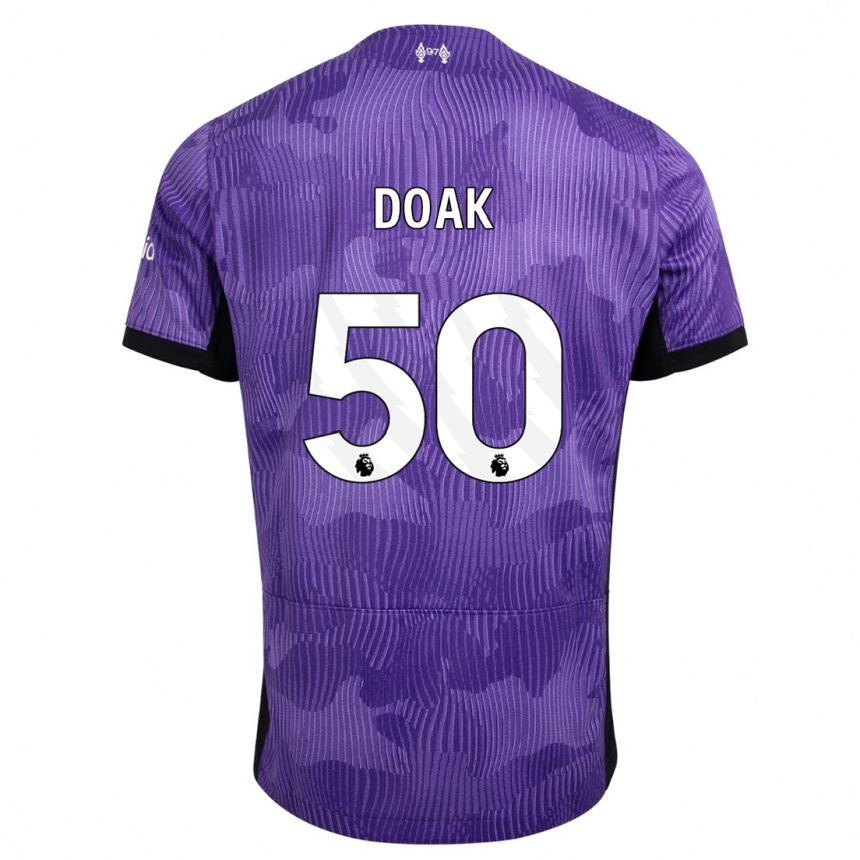 Kids Ben Doak #50 Purple Third Jersey 2023/24 T-Shirt Canada