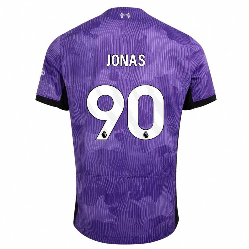 Kids  Lee Jonas #90 Purple Third Jersey 2023/24 T-Shirt Canada