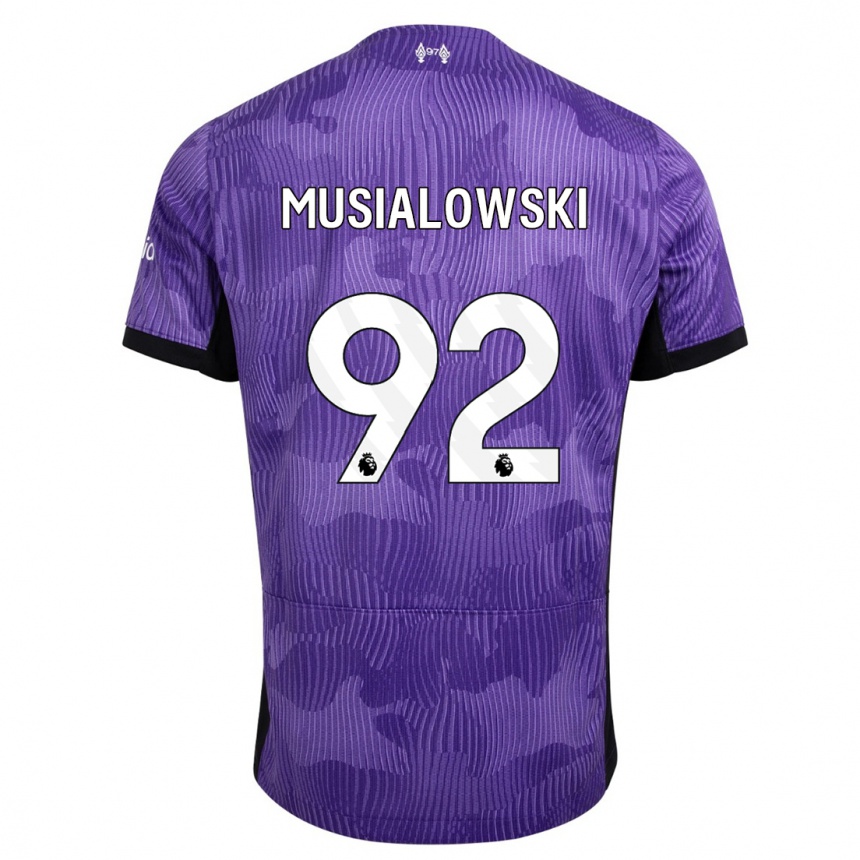 Kids  Mateusz Musialowski #92 Purple Third Jersey 2023/24 T-Shirt Canada