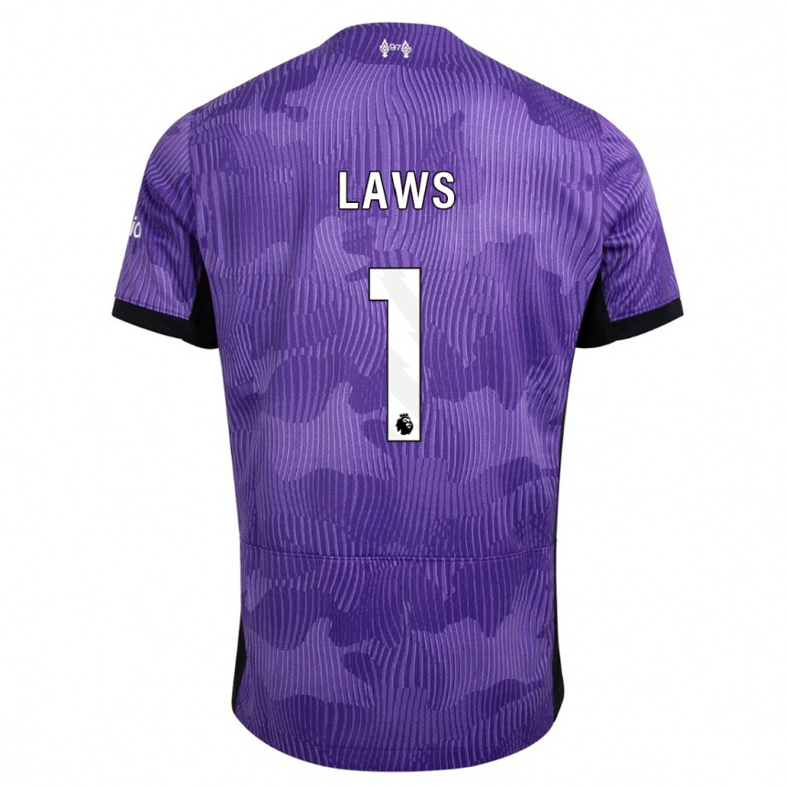 Kids  Rachael Laws #1 Purple Third Jersey 2023/24 T-Shirt Canada