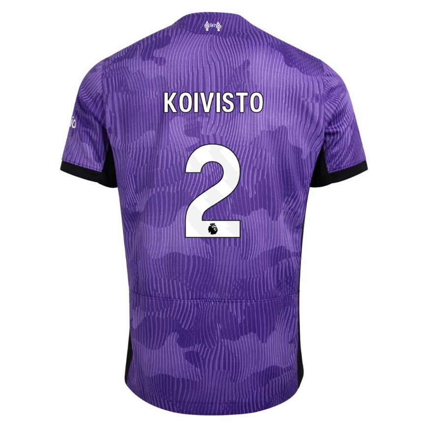 Kids Emma Koivisto #2 Purple Third Jersey 2023/24 T-Shirt Canada