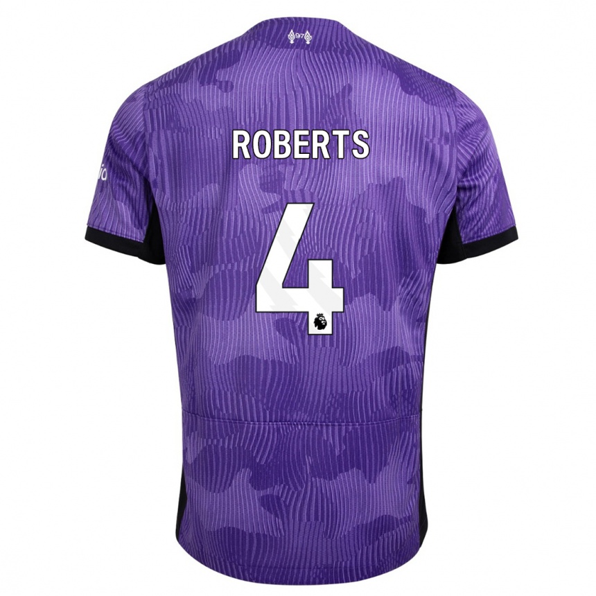 Kids  Rhiannon Roberts #4 Purple Third Jersey 2023/24 T-Shirt Canada