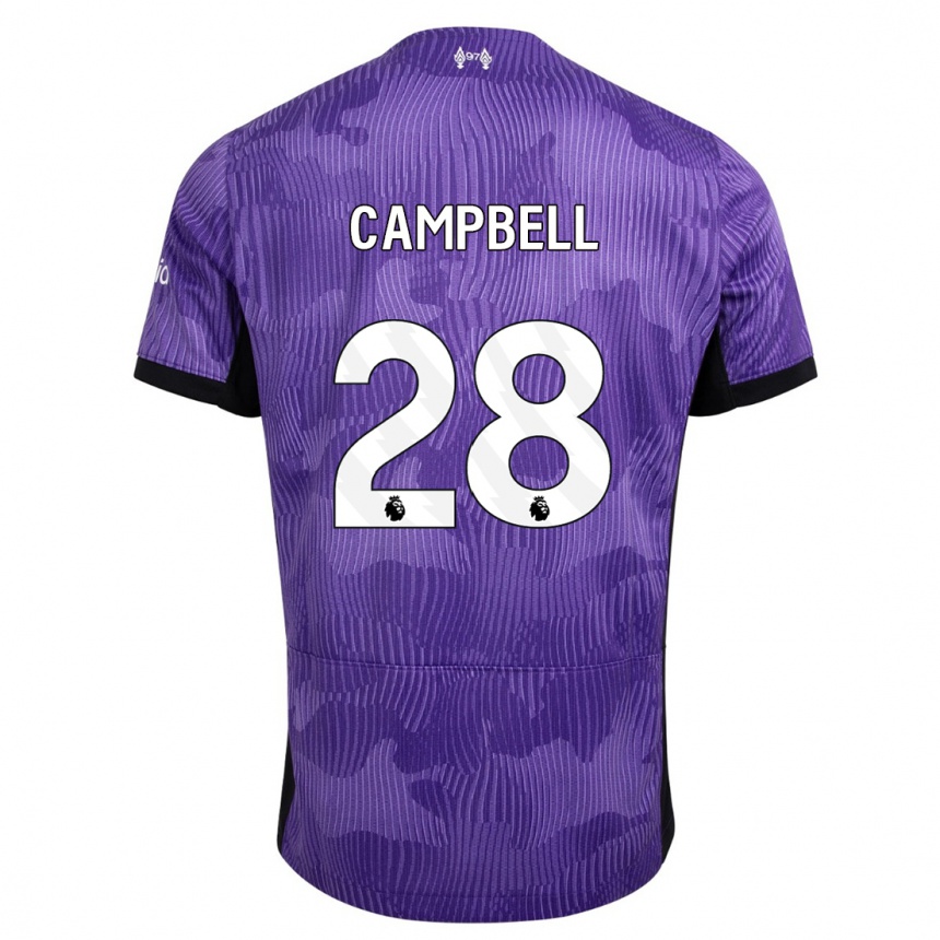 Kids Megan Campbell #28 Purple Third Jersey 2023/24 T-Shirt Canada