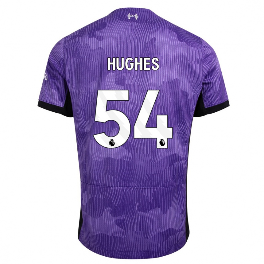 Kids Liam Hughes #54 Purple Third Jersey 2023/24 T-Shirt Canada