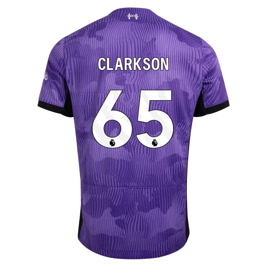 Kids  Leighton Clarkson #65 Purple Third Jersey 2023/24 T-Shirt Canada