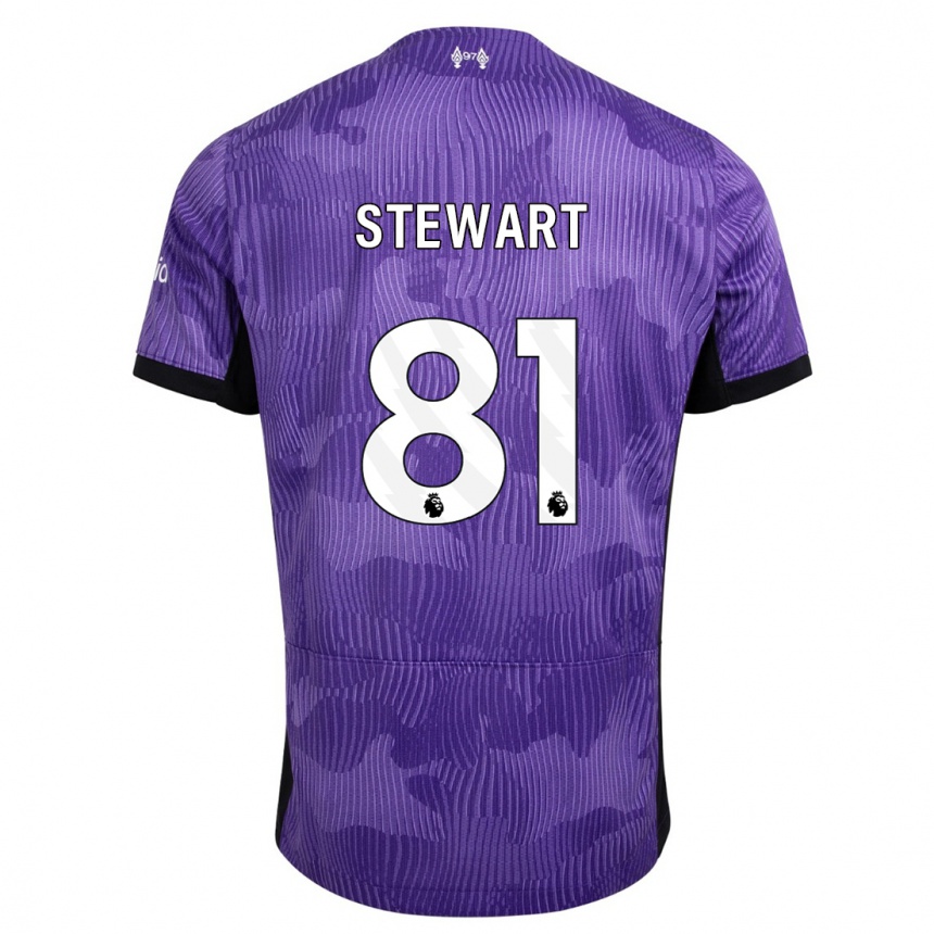 Kids  Layton Stewart #81 Purple Third Jersey 2023/24 T-Shirt Canada