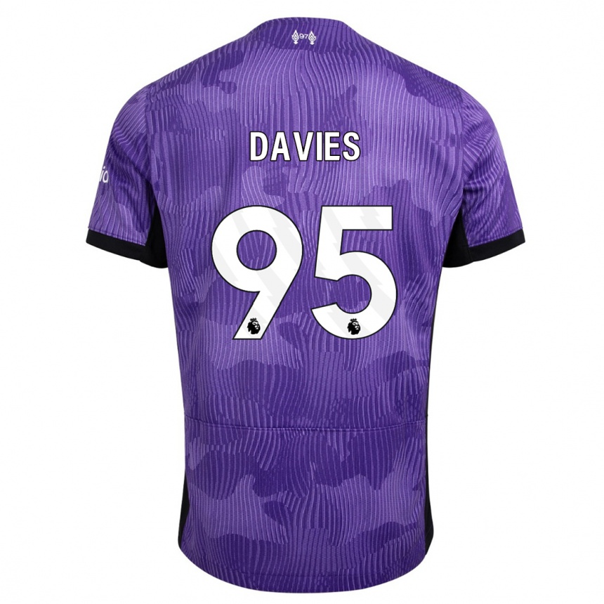 Kids  Harvey Davies #95 Purple Third Jersey 2023/24 T-Shirt Canada