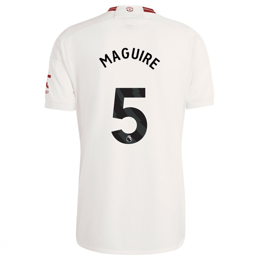 Kids Harry Maguire #5 White Third Jersey 2023/24 T-Shirt Canada