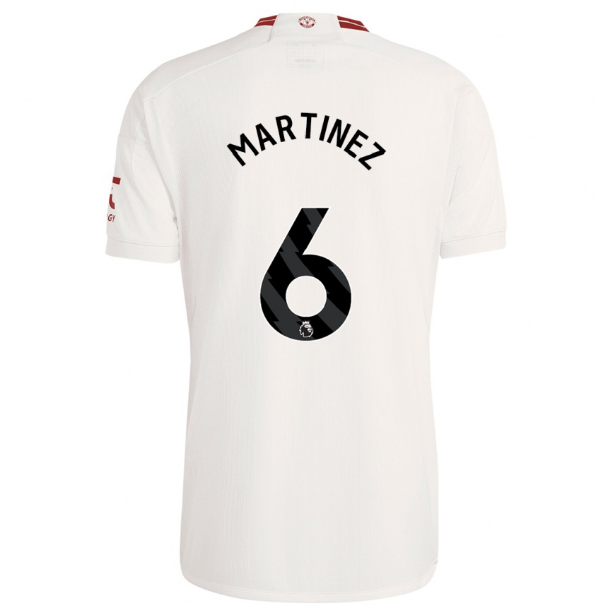 Kids  Lisandro Martinez #6 White Third Jersey 2023/24 T-Shirt Canada