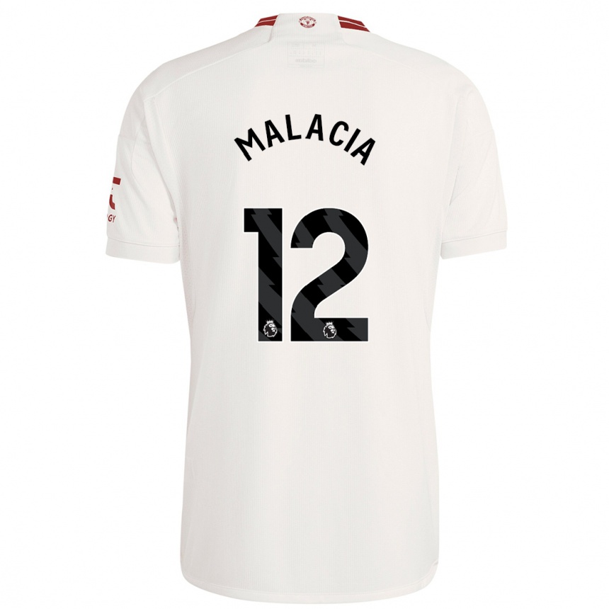 Enfant Football Maillot Tyrell Malacia #12 Blanc Troisieme 2023/24 Canada