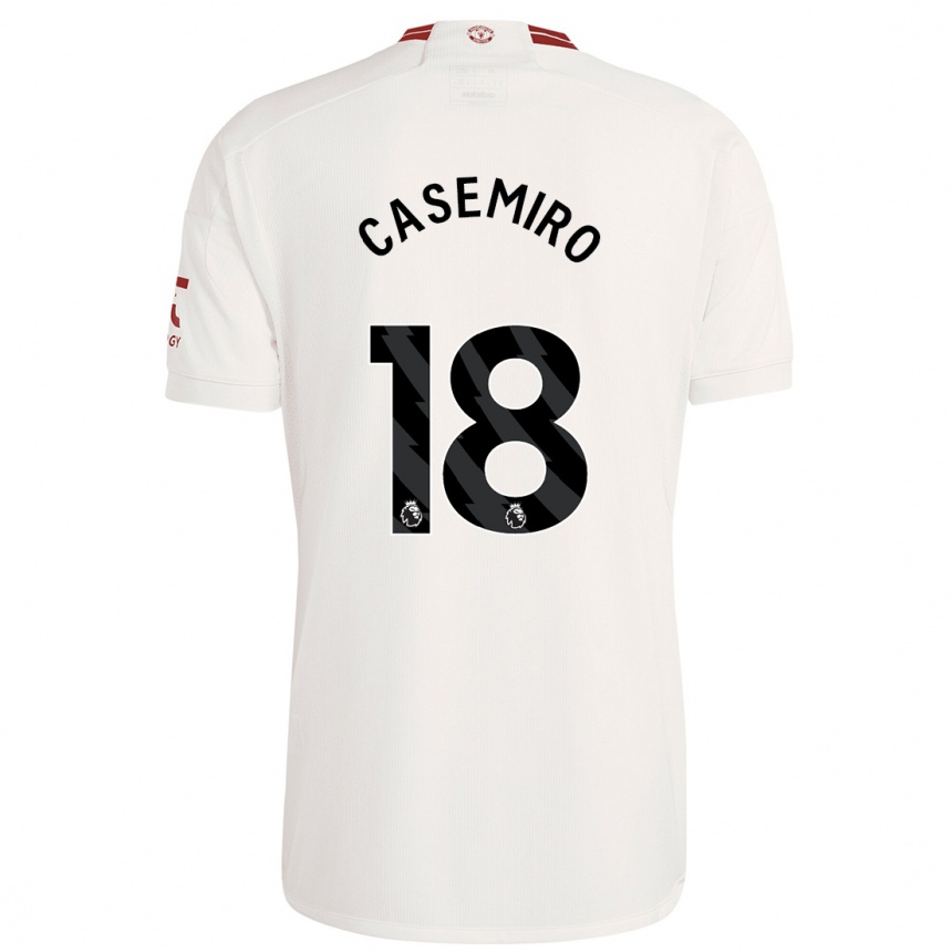 Enfant Football Maillot Casemiro #18 Blanc Troisieme 2023/24 Canada