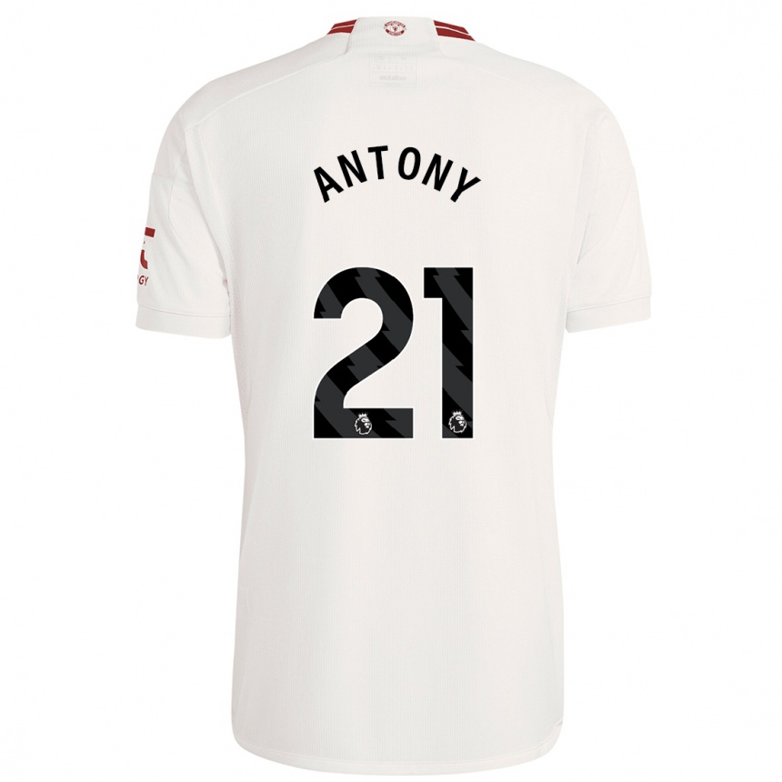 Kids Antony #21 White Third Jersey 2023/24 T-Shirt Canada