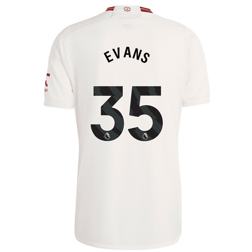 Kids Jonny Evans #35 White Third Jersey 2023/24 T-Shirt Canada