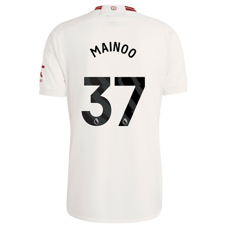 Kids Kobbie Mainoo #37 White Third Jersey 2023/24 T-Shirt Canada