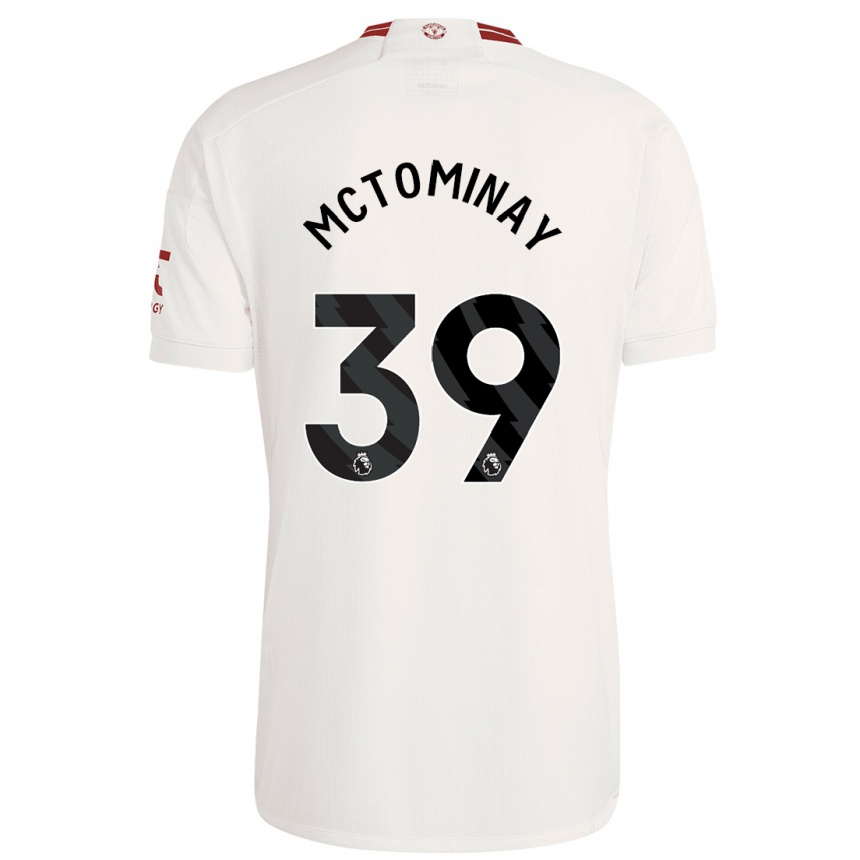 Kids  Scott Mctominay #39 White Third Jersey 2023/24 T-Shirt Canada