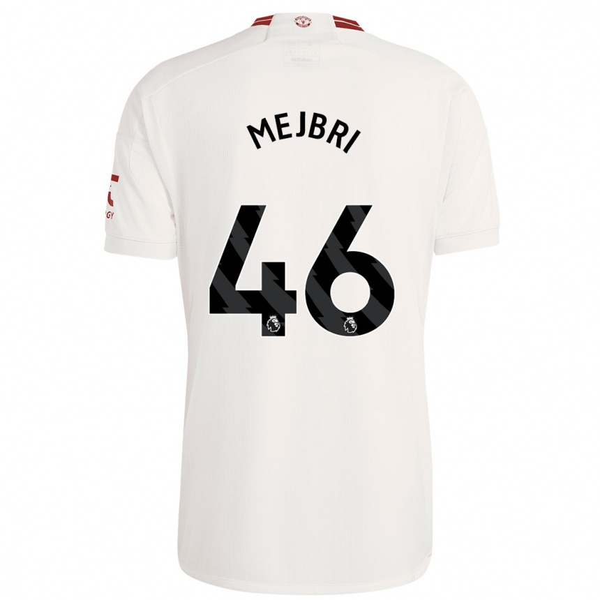 Kids  Hannibal Mejbri #46 White Third Jersey 2023/24 T-Shirt Canada