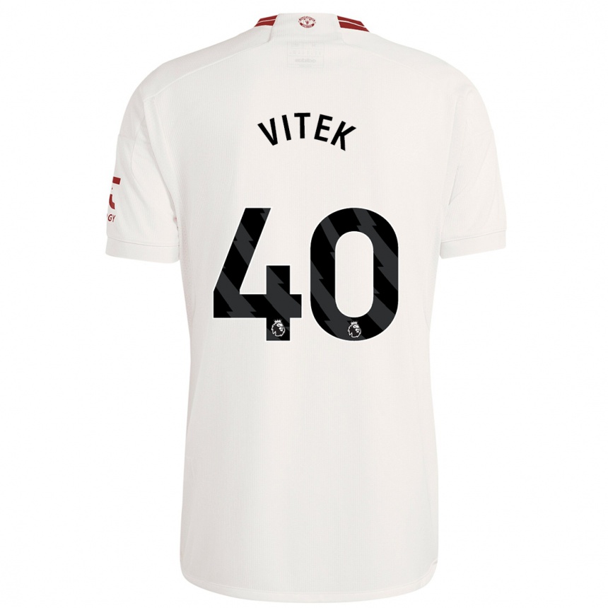 Enfant Football Maillot Radek Vitek #40 Blanc Troisieme 2023/24 Canada