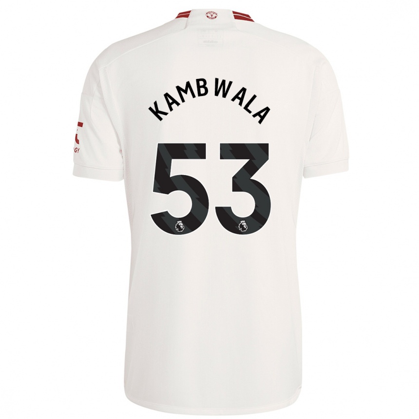 Enfant Football Maillot Willy Kambwala #53 Blanc Troisieme 2023/24 Canada