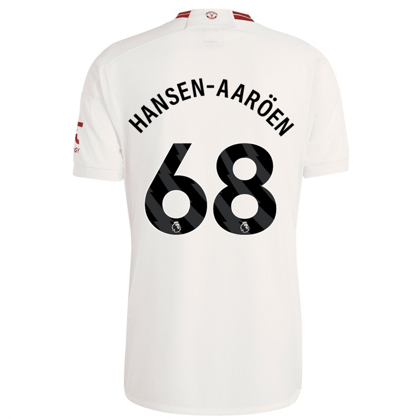 Kids Isak Hansen-Aaröen #68 White Third Jersey 2023/24 T-Shirt Canada