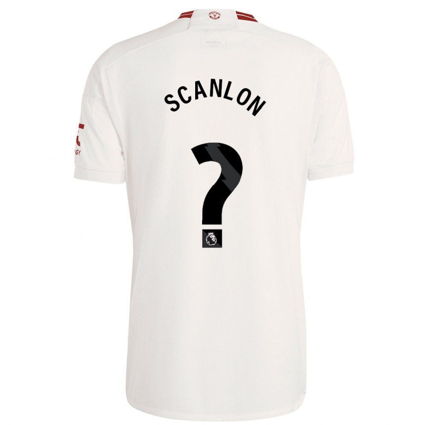 Kids James Scanlon #0 White Third Jersey 2023/24 T-Shirt Canada