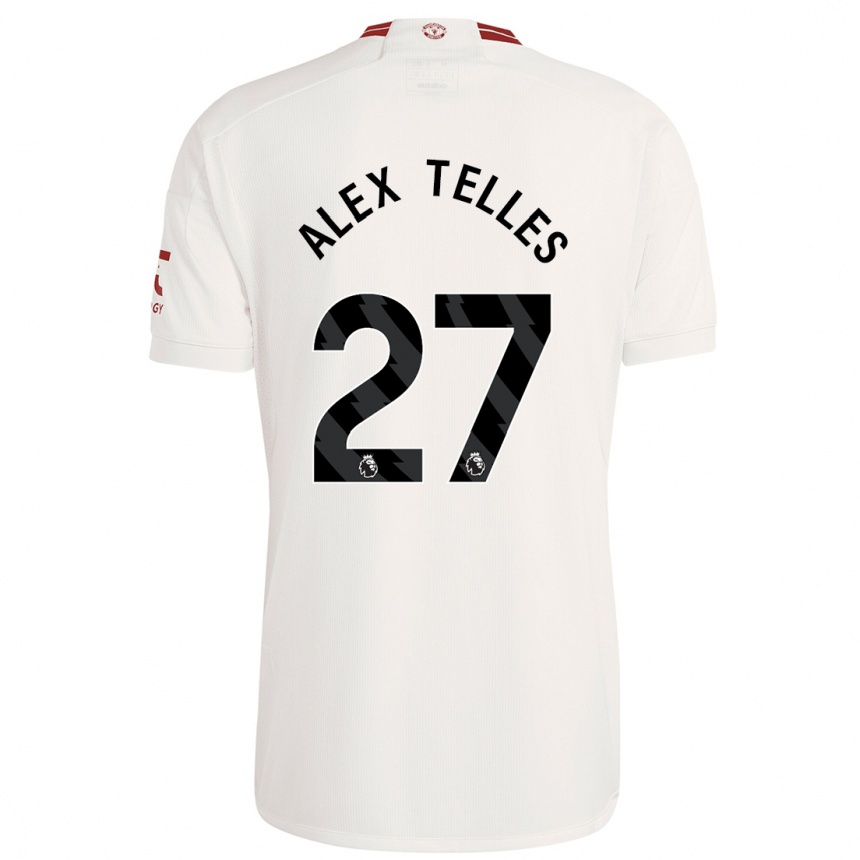 Kids Alex Nicolao Telles #27 White Third Jersey 2023/24 T-Shirt Canada