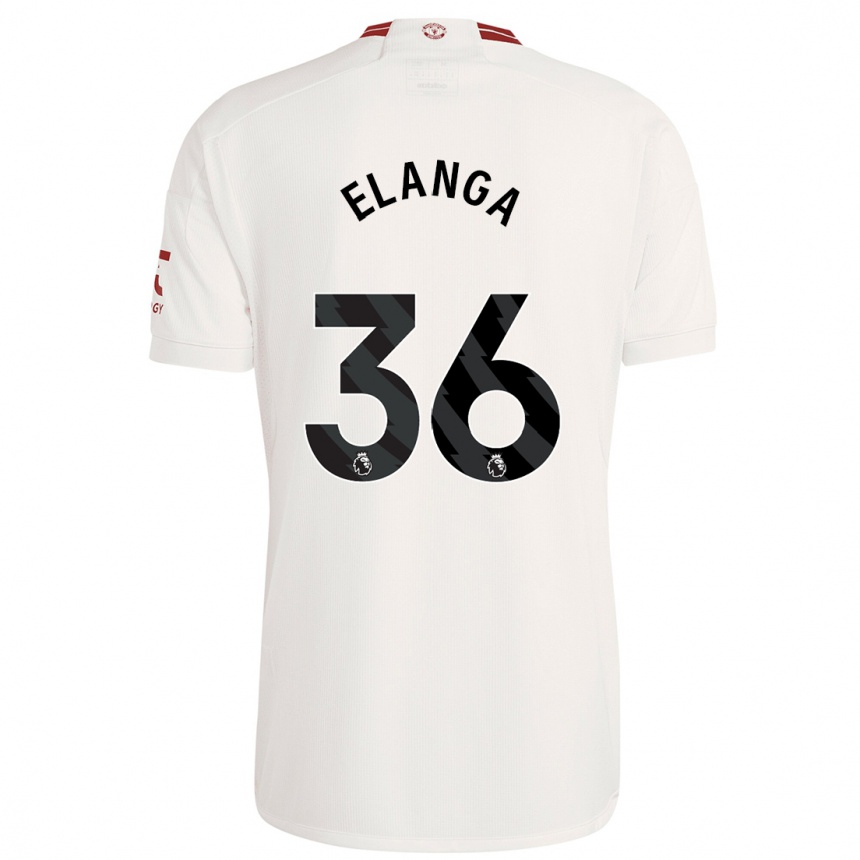 Kids  Anthony Elanga #36 White Third Jersey 2023/24 T-Shirt Canada