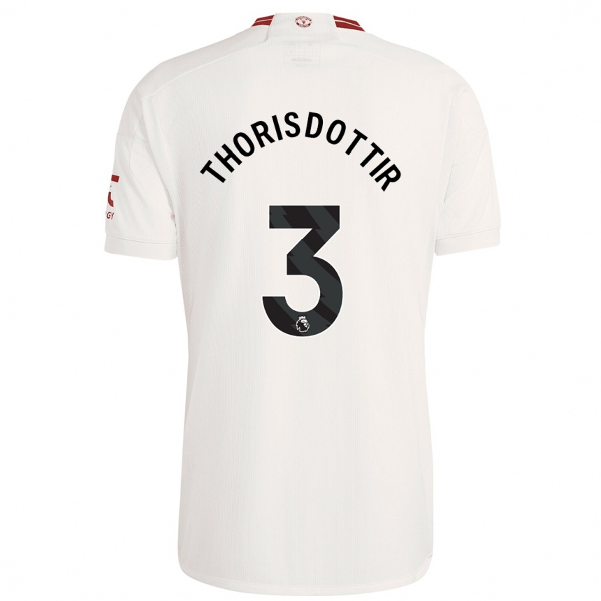 Kids Maria Thorisdottir #3 White Third Jersey 2023/24 T-Shirt Canada