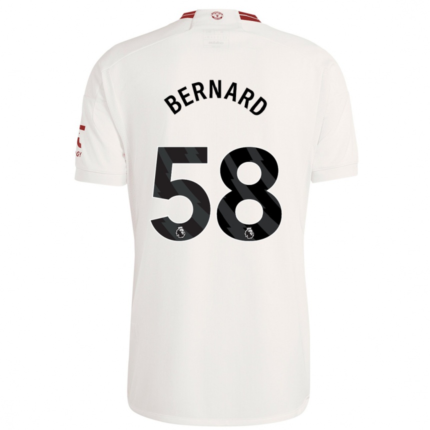 Enfant Football Maillot Bernard #58 Blanc Troisieme 2023/24 Canada