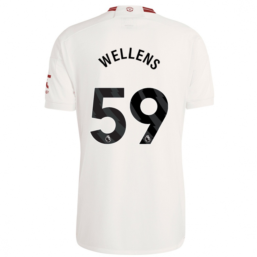 Kids Charlie Wellens #59 White Third Jersey 2023/24 T-Shirt Canada