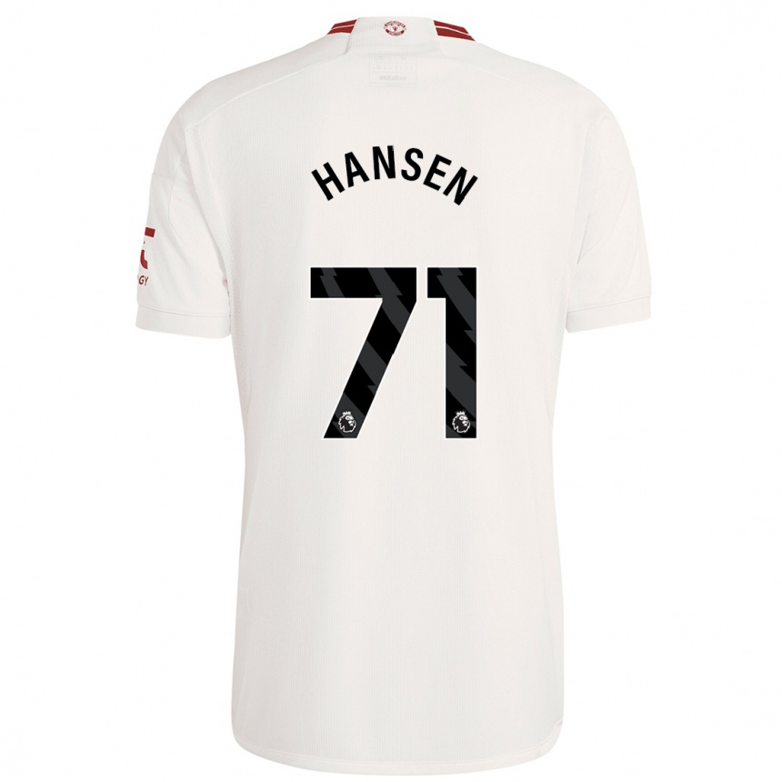 Kids  Isak Hansen-Aaroen #71 White Third Jersey 2023/24 T-Shirt Canada