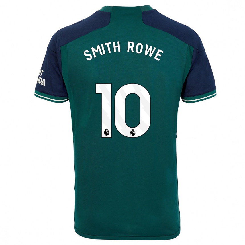 Kids Emile Smith Rowe #10 Green Third Jersey 2023/24 T-Shirt Canada