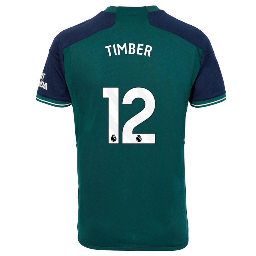 Kids Jurrien Timber #12 Green Third Jersey 2023/24 T-Shirt Canada