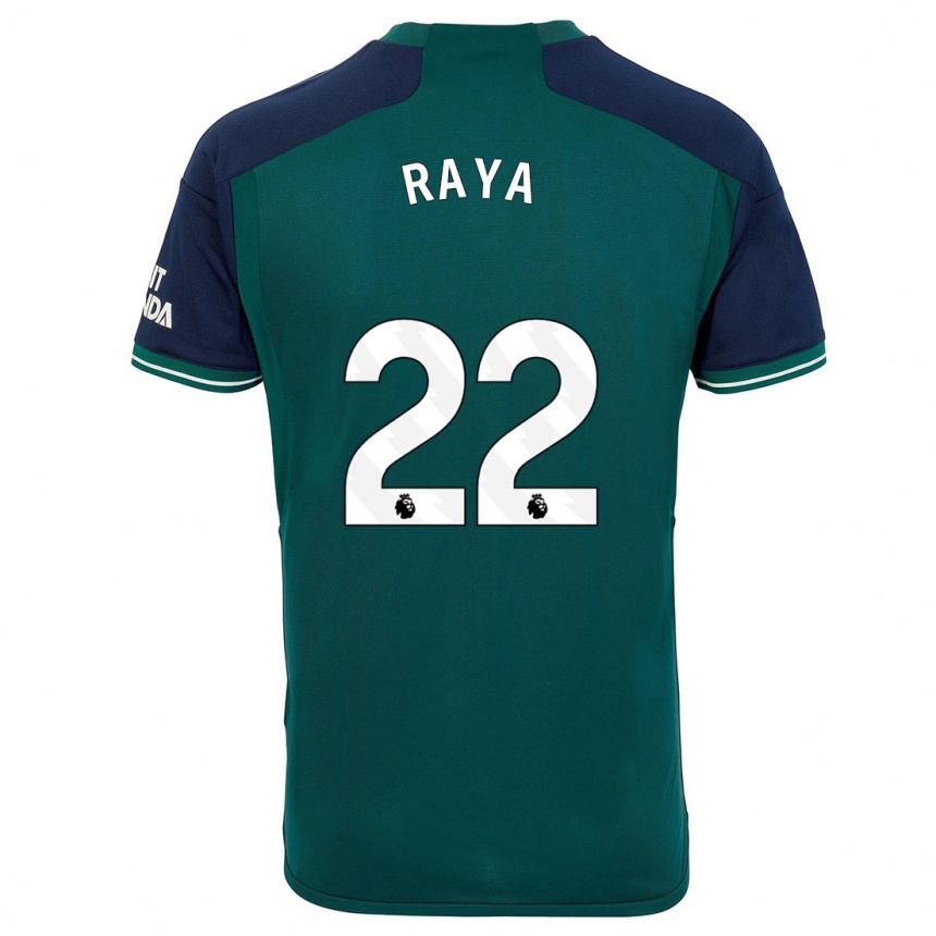 Kids David Raya #22 Green Third Jersey 2023/24 T-Shirt Canada