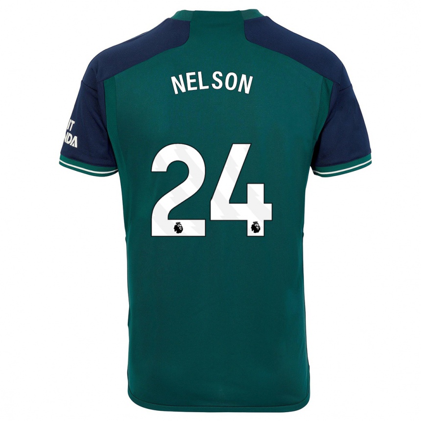 Enfant Football Maillot Reiss Nelson #24 Vert Troisieme 2023/24 Canada