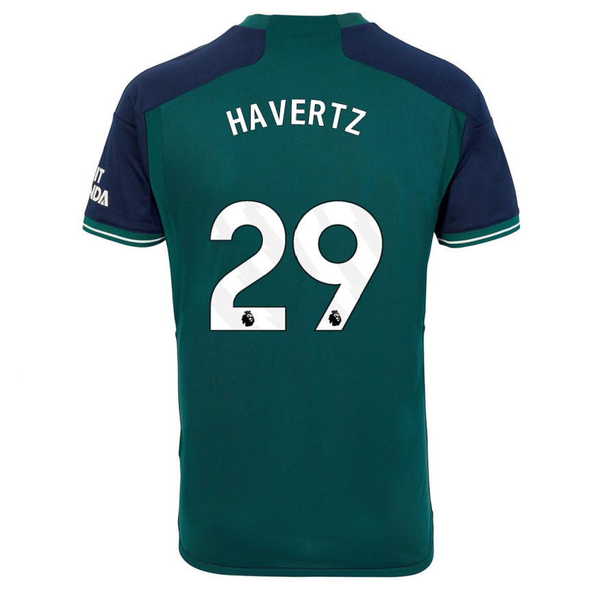 Kids  Kai Havertz #29 Green Third Jersey 2023/24 T-Shirt Canada