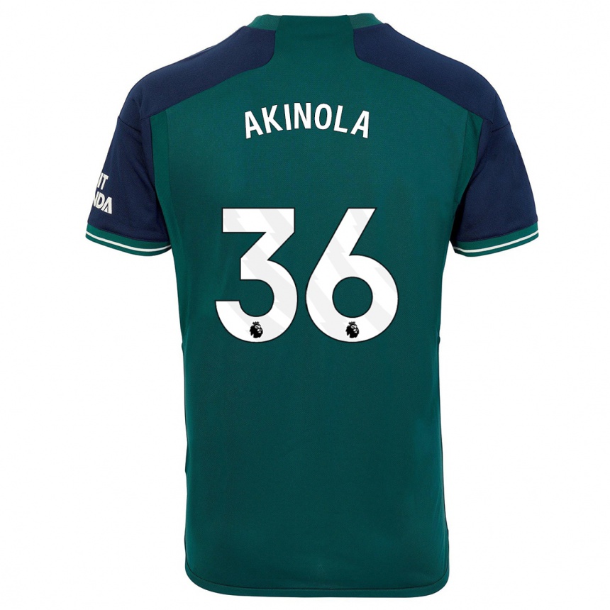 Enfant Football Maillot Tim Akinola #36 Vert Troisieme 2023/24 Canada