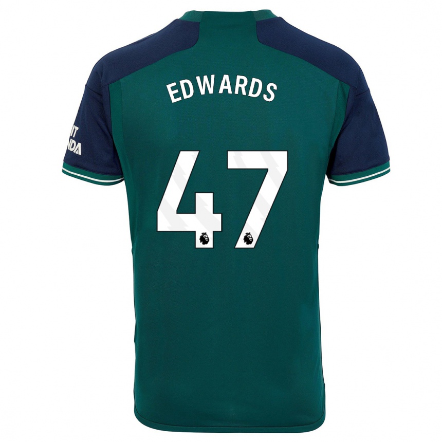 Kids  Khayon Edwards #47 Green Third Jersey 2023/24 T-Shirt Canada