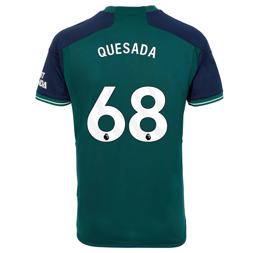 Kids Elián Quesada #68 Green Third Jersey 2023/24 T-Shirt Canada