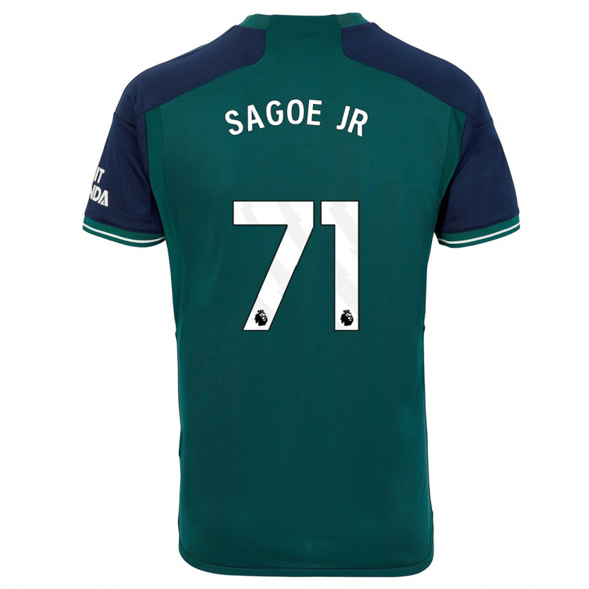 Kids Charles Sagoe Jr #71 Green Third Jersey 2023/24 T-Shirt Canada