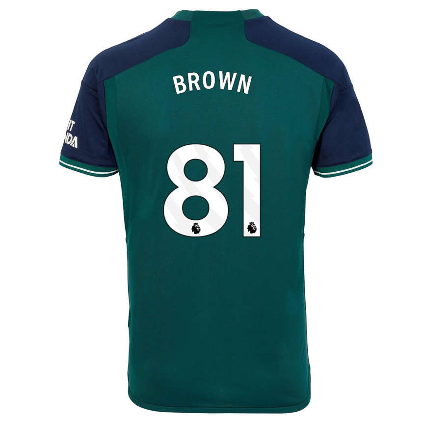 Kids Luis Brown #81 Green Third Jersey 2023/24 T-Shirt Canada