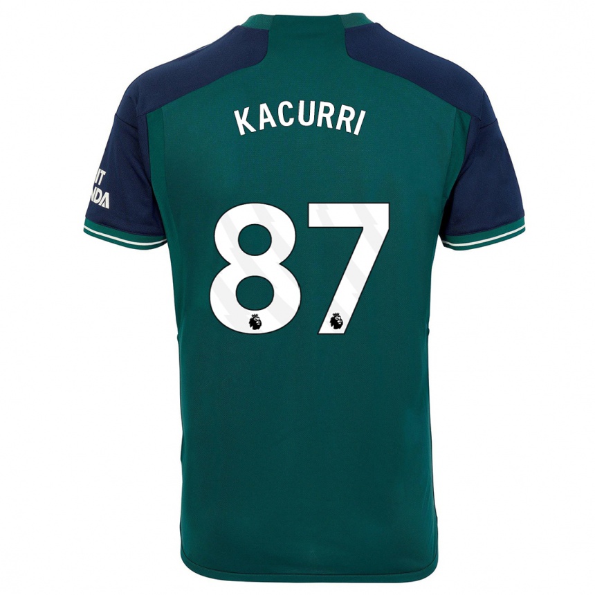 Kids Maldini Kacurri #87 Green Third Jersey 2023/24 T-Shirt Canada