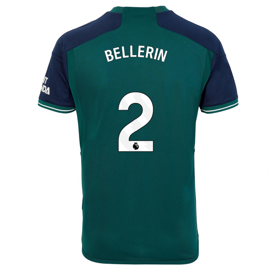 Kids Hector Bellerin #2 Green Third Jersey 2023/24 T-Shirt Canada