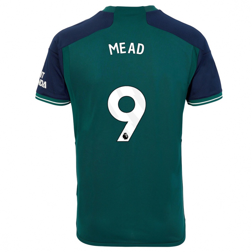 Kids  Beth Mead #9 Green Third Jersey 2023/24 T-Shirt Canada