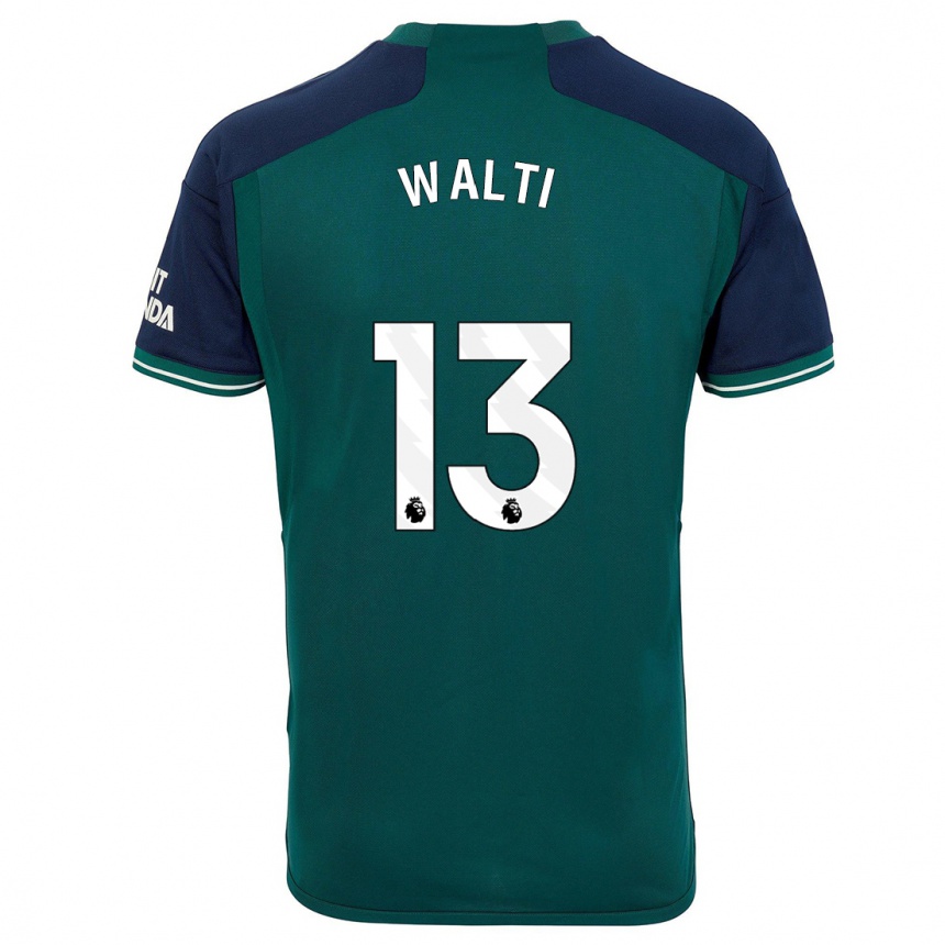 Kids Lia Walti #13 Green Third Jersey 2023/24 T-Shirt Canada