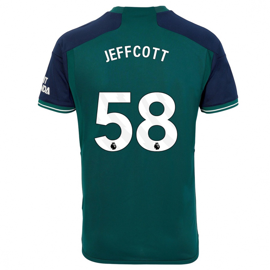 Kids Henry Jeffcott #58 Green Third Jersey 2023/24 T-Shirt Canada