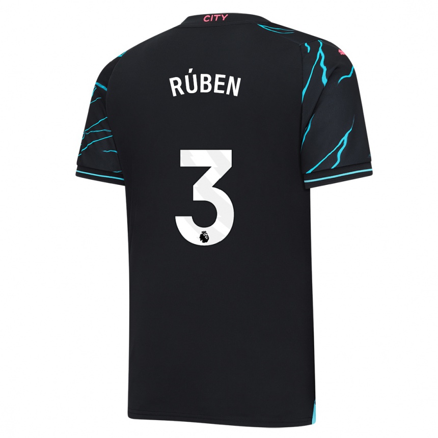 Enfant Football Maillot Ruben Dias #3 Bleu Foncé Troisieme 2023/24 Canada