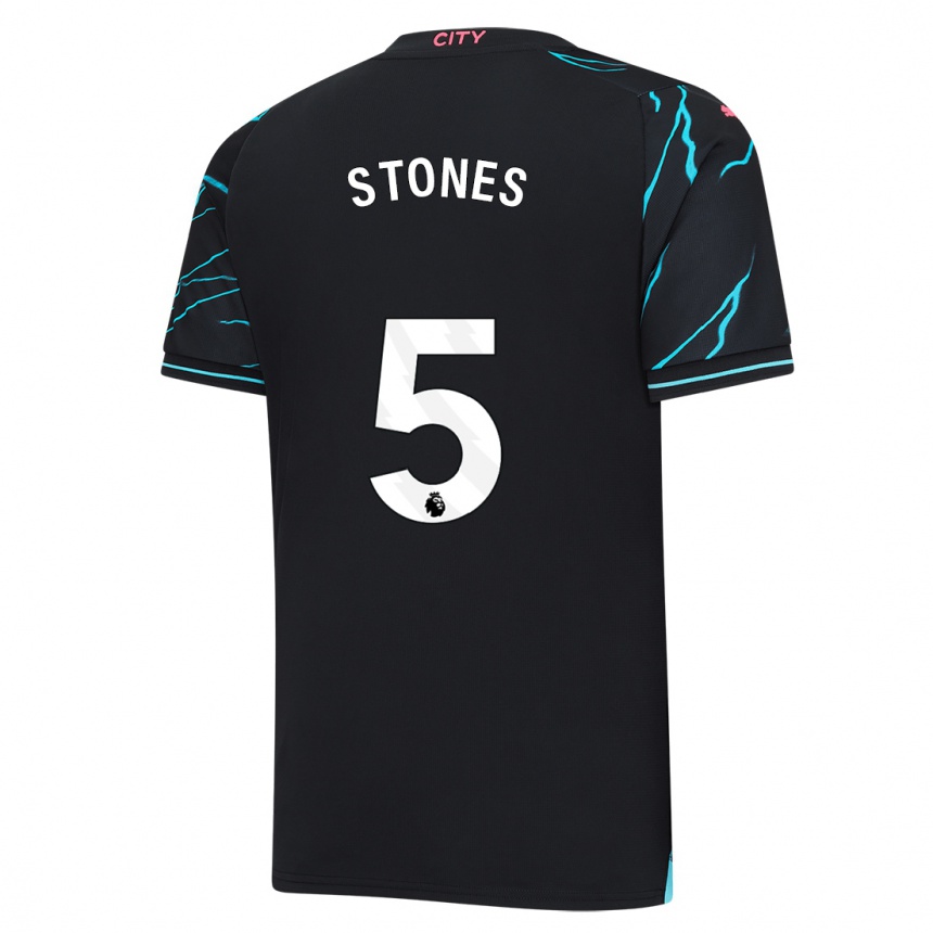 Enfant Football Maillot John Stones #5 Bleu Foncé Troisieme 2023/24 Canada