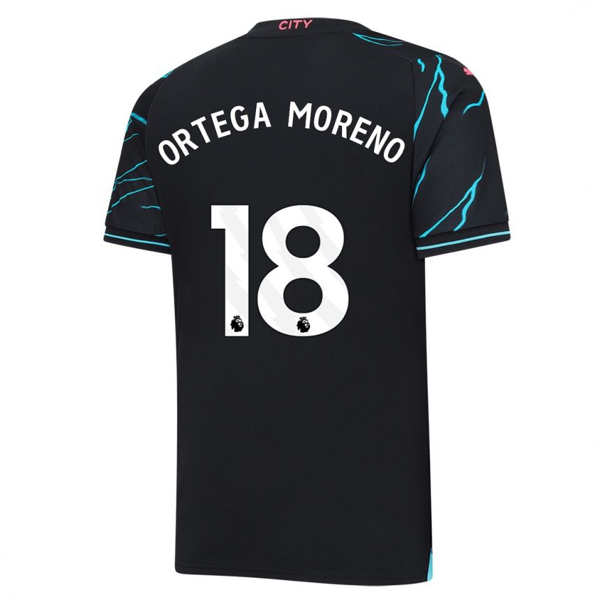 Enfant Football Maillot Stefan Ortega Moreno #18 Bleu Foncé Troisieme 2023/24 Canada