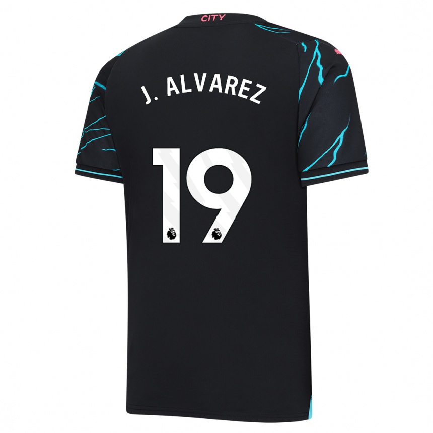 Kids Julian Alvarez #19 Dark Blue Third Jersey 2023/24 T-Shirt Canada