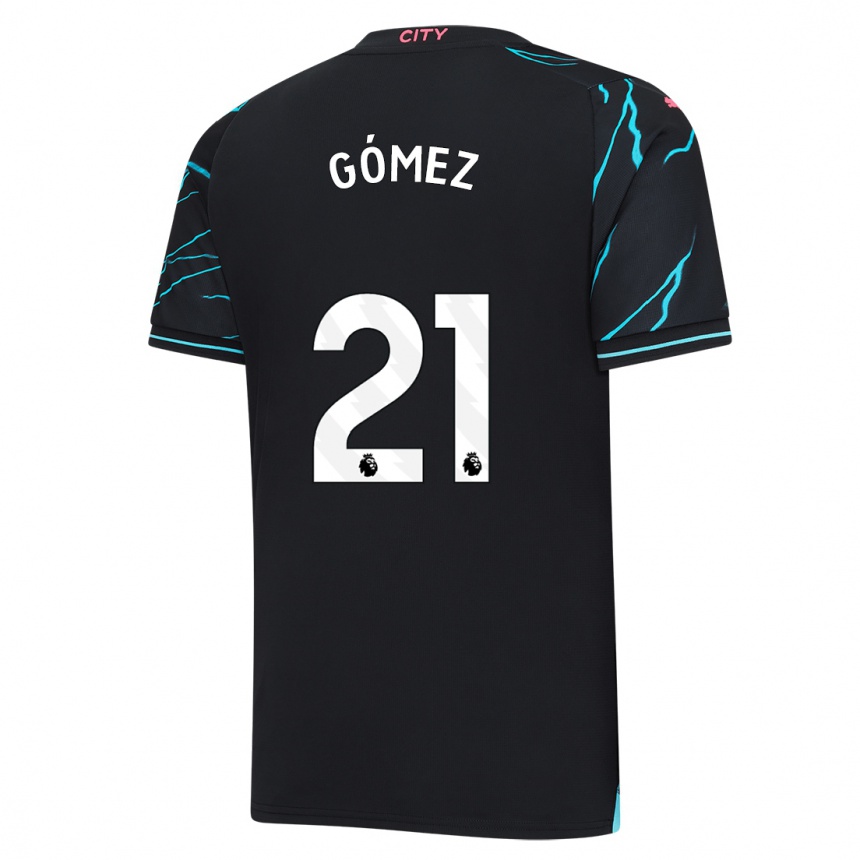 Enfant Football Maillot Sergio Gómez #21 Bleu Foncé Troisieme 2023/24 Canada